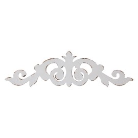 SOFE Rustic Wood Scroll Wall Decor, 35 × 10 Inches Over The Door Decor, Shabby Chic White Above Couch Wall Decorations, Large Hanging Artwork for Bedroom, Hallway Entryway
