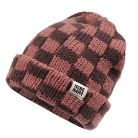 Clape Knitted Beanie Hats for Men Women Stretchy Warm Toboggan Cap Long Oversized Baggy Skull Cap Watch Caps, Pink