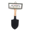 "Welcome to Oliver's garden" hanging shovel sign