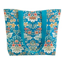 Maison d' Hermine Canvas Tote Bag for Women Cotton Canvas Reusable Shoulder Grocery Bags Bulk with Handles for Shopping Travel Holiday Mom Work Beach Lunch Men Perfect for Gift (Marquise - Blue)