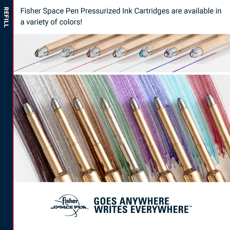Fisher Space Pen Bold Point Pressurized Cartridge Refill, Black Ink,