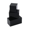 T Tulead 3PCS Acrylic Cube Display Black Display Stand Square