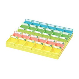 Estee Medical Medication Tray for 30 People, PT-30G (Green/Green)