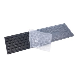 Yuomik Silicone Keyboard Cover Skin Protector Compatible for Dell Pro Plus Wireless Keyboard KM7321W / KB700, Dell Pro Keyboard KM5221W / KB500 (Clear)