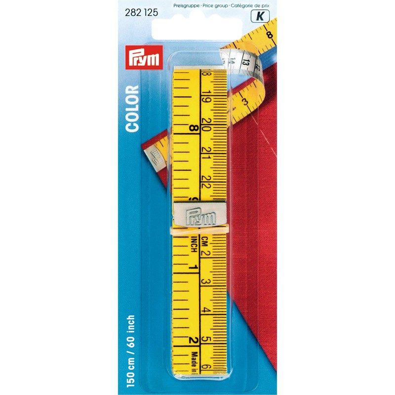 Prym_282125-1 150 cm/ 60-inch Tape Measureor Analogical Yellow
