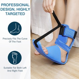 Plantar Fasciitis Night Splint Sock, for Plantar Fasciitis Relief, Soft & Comfortable Foot Brace for Achilles Tendonitis Heal Spur Foot-drop Flat-arch for Women and Men (Blue)