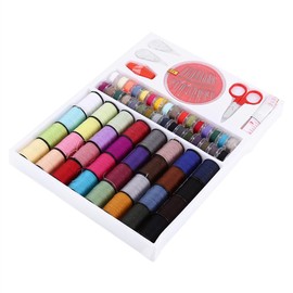 Accesorios de Kit de Costura Medida Grifo Tijeras Thimble Hilo Aguja Conjunto de Bricolaje Use Herramientas de Reparación para Emergencias de Viaje en Hogar,Thread