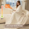FVERWAG Heated Blanket Full Size Fast Heating - Flannel Sherpa