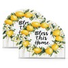 Summer Lemon Wreath Napkin Holder for Tables Paper Cocktail Napkin