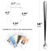 3 Pack Neck Lanyard with ID Badge Holder, Office Strap