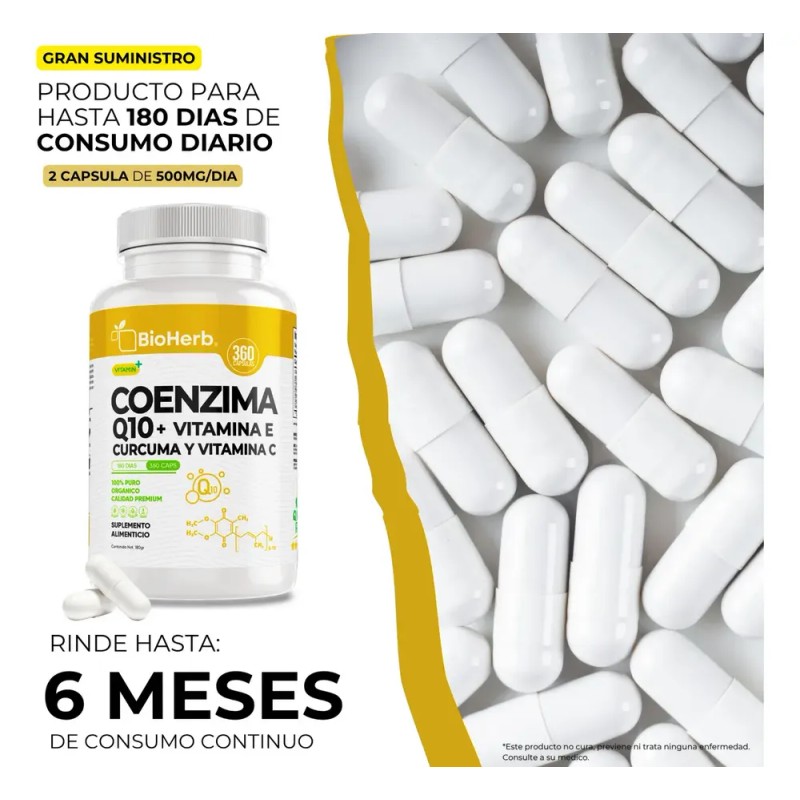 BioHerb | Coenzima Q10 + Vitamina E, C y Curcuma