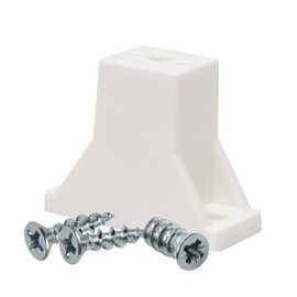 4 Pack Rok Hardware 1-1/2" (38.5mm) Drawer Slide Cabinet Side Spacers, Plastic Kitchen Cabinet Spacer for Slide-Out Trays, Screws Included, White - R038WHT