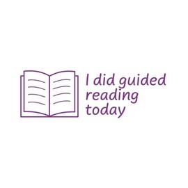 SuperStickers Assessment Stamper for teachers: I Did Guided Reading Today - Purple Ink