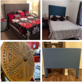 dophee 200Pcs 9x9mm Antique Brass Upholstery Nail, Tiny Decorative Upholstery Tacks Studs Pins for Furniture Sofa Beds Wood Crafts Cork Board DIY Projects