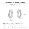 SLUYNZ 925 Sterling Silver CZ Hoop Earrings for Women Open
