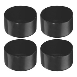 Rebower 4 Pack Screw Thread Protector Cover Rubber End Caps, [for Screw, Bolt, Rod End Cap] - 3 inch(75mm) Inner Dia/Black