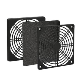 GELRHONR PC Case Fan Dust Filter, 80 mm Casing Fan Mesh Mesh Cover, Computer Dustproof Fan Protection Cover Grill with Screws - Black (8 cm)