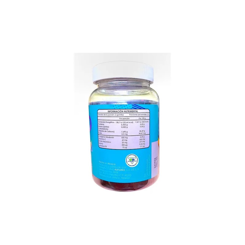 Gomitas Ácido Hialurónico 30 Pzas 4.5g C/u Naturex Sin Sabor
