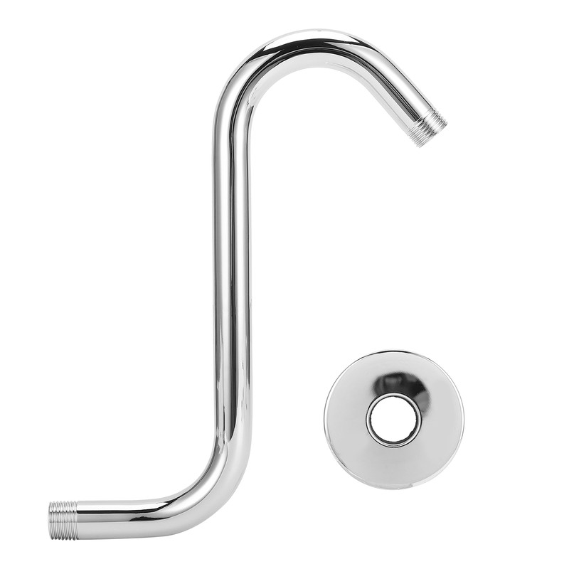 NPT1/2 Shower Arm SShape 8in Stainless Steel Electroplating Shower Head