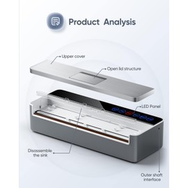 Vacuum Sealer Machine, Full Automatic Food Sealer (95Kpa), Vacuum Sealers Bags, Air Sealing System Dry, Moist Food Preservation Modes, Lab Tested, LED Indicator Lights