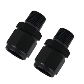 6AN Female Swivel to 1/4-18 NPT Male Adapter Fitting Aluminum, Pack of 2