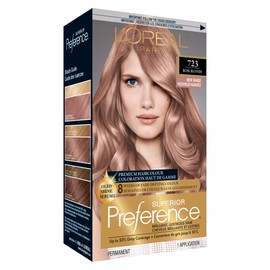 L'Oreal Paris Superior Preference Fade-Defying + Shine Permanent Hair Color, 7RB Dark Rose Blonde, Pack of 1, Hair Dye