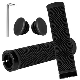 CycForge Premium MTB Grips - Lock-on Handlebar Grips with Anti-Slip Texture, Ergonomic Design for 22.2mm Mountain/Road/Trekking Bikes