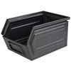 APS Industrial Snack Box Black Metal Box with Labelling Compartment,
