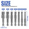 Mesee 7Pcs Triple Square Spline Bit Set Quick Change 1/4"