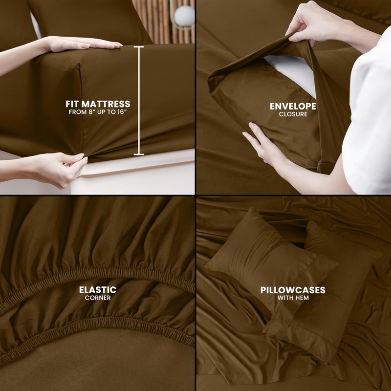 Utopia Bedding Utopia Bedding King Bed Sheets Set - 4