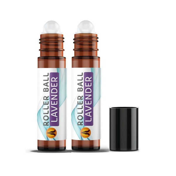 Lavender Essential Oil Aromatherapy Roll On, 2 x 10ml |
