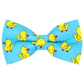 OCIA Mens Cotton Fun Pattern Bow Tie for Wedding Party Boys Kids Pre-tied Bowties (Ducks)