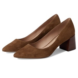 Cole Haan Women's Cassandra Block Heel Pumps, Spiced Brown Suede, 8.5