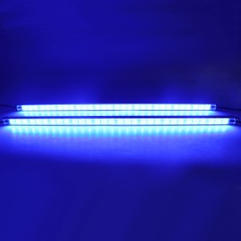 Aquarium Rigid LED Light Strips, Blue 12V DC Super Bright Waterproof Aluminum Marine Boat LED Lights Strip, 2 pc 20" Blue Light for Fish Coral Refugium and Reef Tank