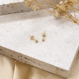 Carissima Gold Women's 18 ct Yellow Gold 3 mm Ball Polished Stud Earrings