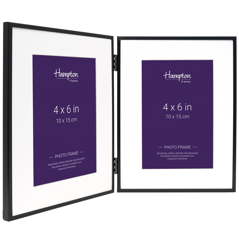 Hampton Frames MADRID Narrow Profile Photo Frame Matt Black Hinged