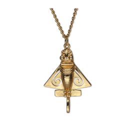 Real Metal Quimbaya Flyer Necklace 24K GP Pre-Colombian Ancient Alien Artifact  NK-692