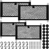 Tuanse 4 Pcs Stretchable Small Cargo Net Pocket Storage Mesh