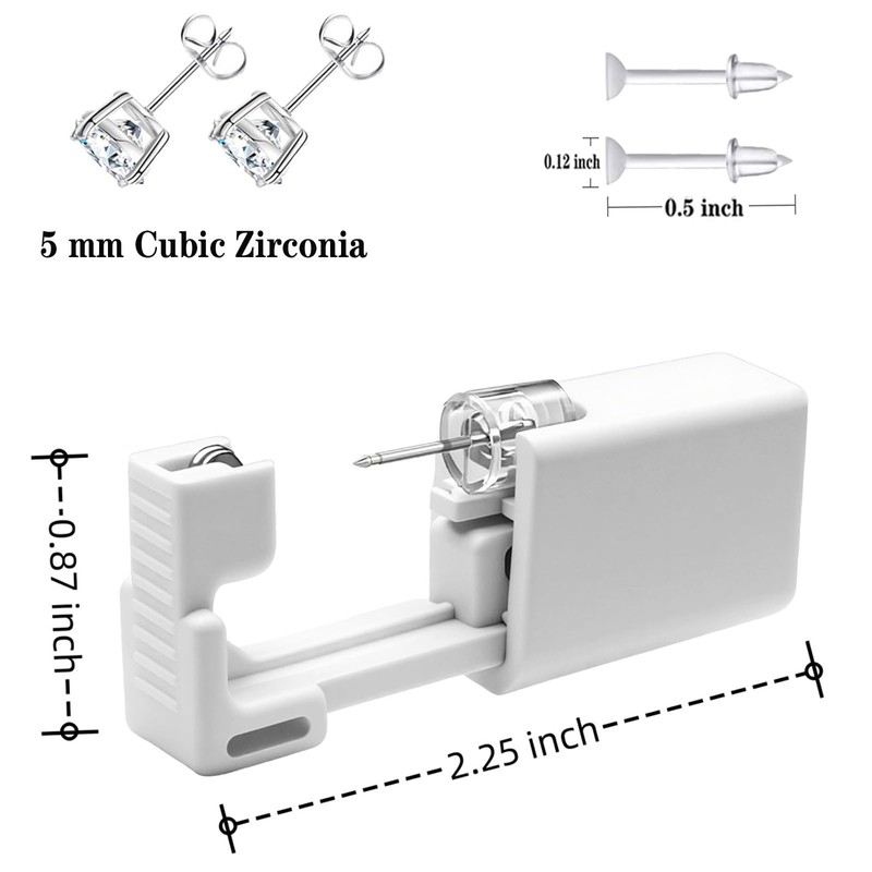 Disposable Ears Piercing Guns, Easy Self Piercing Kit with Stainless