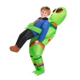 ZIZWO Disfraces Inflables de Alien para Adultos/Adolescentes/Niños, Disfraz Inflable de Abducción Alien, Divertidos Disfraces Inflables de Halloween para Fiesta de Cosplay (Niños)