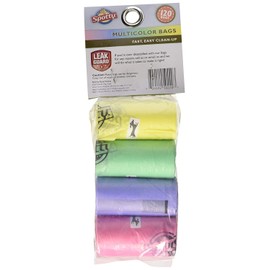 Spotty Leak-Proof, Easy Tear Off Refill Rolls, Disposable Pet Dog Poop Bags to Go for Waste Pickup, Multicolor, 120 ct