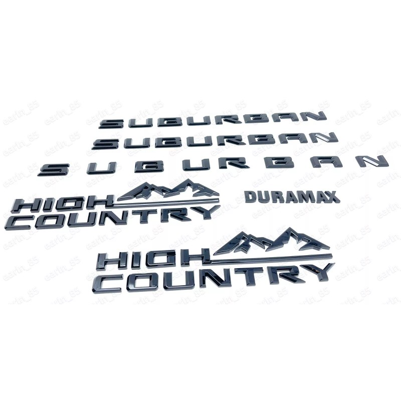 General Motors 6Pcs Gloss Black 2021-2025 Suburban High country Duramax
