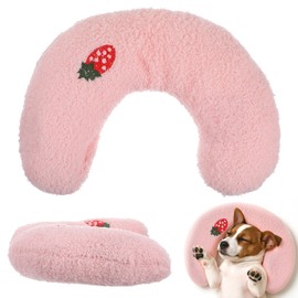 Josojoou U-Shaped Pillow for Pets, Soft and Fluffy Pet Calming Pillow, can Support Pet's Neck, Machine Washable, Suitable for Cats, Dogs and Other Pets