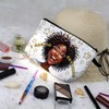 Livel lhood African American Makeup Bag Cute Small Organizer Zipper