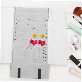 COLLBATH Luxury Velvet Earrings Necklace Bag Travel Roll Organizer Ring Holder Store 12 Rings 12 Pairs of Earrings