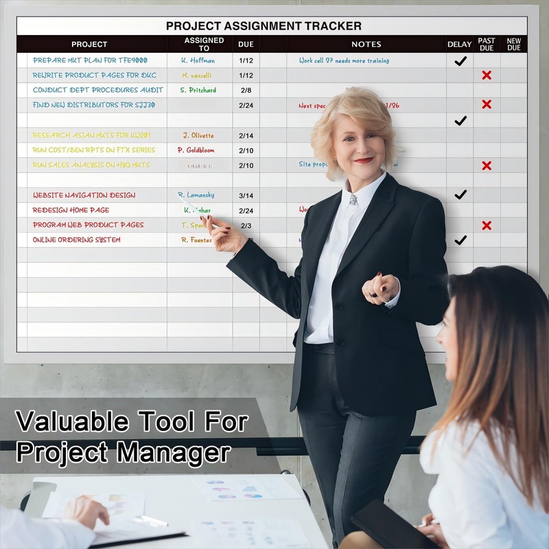 Lincia Large Magnetic Project Planning Management Vision Board 24" x