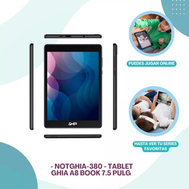 Ghia Tablet Ghia A8 Book 4gb 64gb 7.5 Color Negro/gris