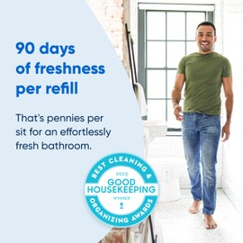 LooLoo Touch-Free Toilet Freshener Fragrance Refills- Natural Essential Oils - Toilet Smell Eliminator, Bathroom Deodorizer, Air Freshener Spray For Bathroom - Tropical Breeze Fragrance 2.0 Fl Oz