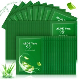 Siifert 60 Pcs Travel Size Aloe Vera Gel 98% Organic After Sun Moisturizer for Face, Body, Soothing Hydrating Lotion Bulk for Travel, Summer Vacation, Sunburn Relief, Skin Care Gifts