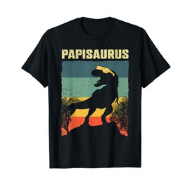 Funny Papisaurus Design For Men Dad Grandpa Dinosaur Lover T-Shirt